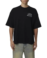Good For Nothing Men's Stamp Boxy-Fit Screenprinted Waffle-Knit T-Shirt