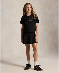 Polo Ralph Lauren Girls' 4-16 Tennis Stretch-Mesh Pull-On Skort