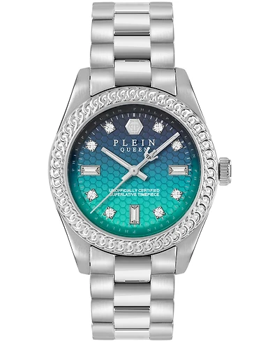 Philipp Plein Women's Queen Silver Stainless Steel Bracelet Watch, 36mm