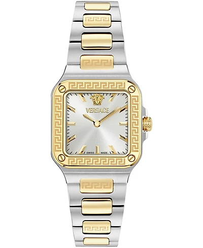 Versace Women's Greca Edge Two Tone Bracelet Watch