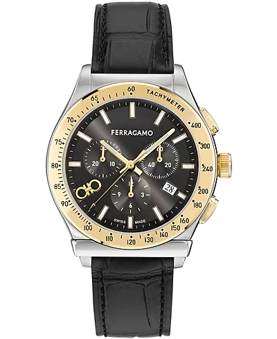 Ferragamo Men's Two-Tone Stainless Steel Bracelet Watch, 42mm