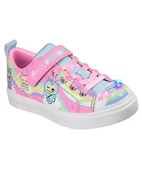 Skechers Little Girls Twinkle Sparks Light-Up Rainbow Critters Sneakers from Finish Line