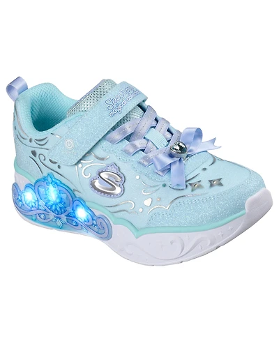Skechers Little Girls' S Lights: Princess Steps Fastening Strap Light-Up Lifestyle Sneakers from Finish Line