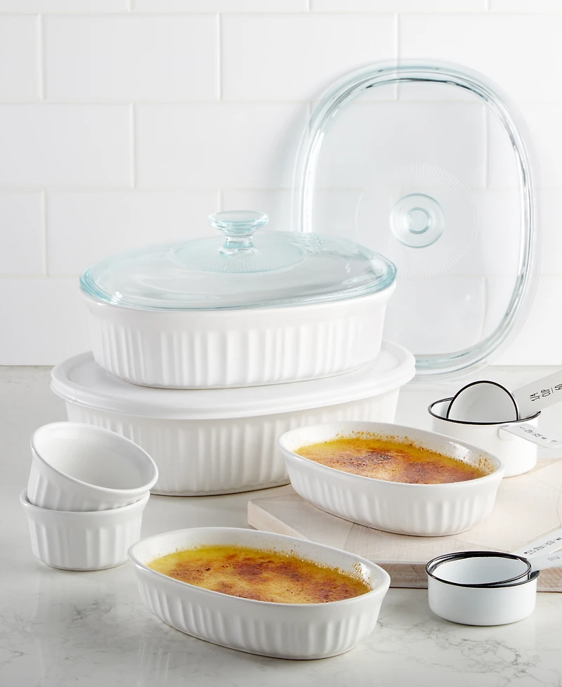 Corningware French White 10 Piece Bakeware Set, Exclusively at Macy's