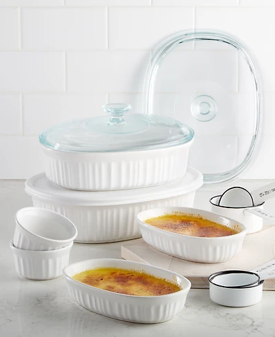 Corningware French White 10 Piece Bakeware Set, Exclusively at Macy's