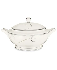 Noritake Dinnerware, Platinum Wave Covered Vegetable Bowl