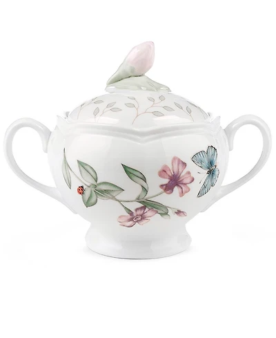 Lenox Butterfly Meadow Handled Porcelain Sugar Bowl