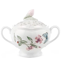 Lenox Butterfly Meadow Handled Porcelain Sugar Bowl