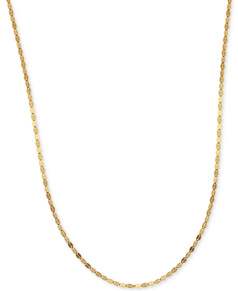 20" Mirror Link Chain (1-1/2mm) in 14K Gold