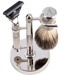 Bey-Berk Men's Monogrammed Razor & Brush Set