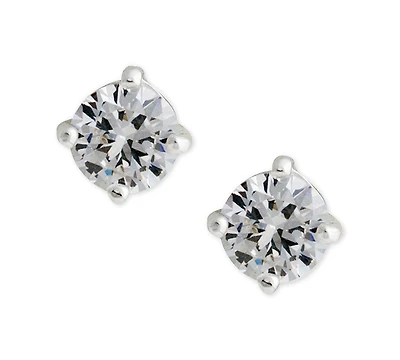 Lauren Ralph Lauren Silver-Tone Cubic Zirconia Stud Earrings