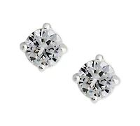 Lauren Ralph Lauren Silver-Tone Cubic Zirconia Stud Earrings