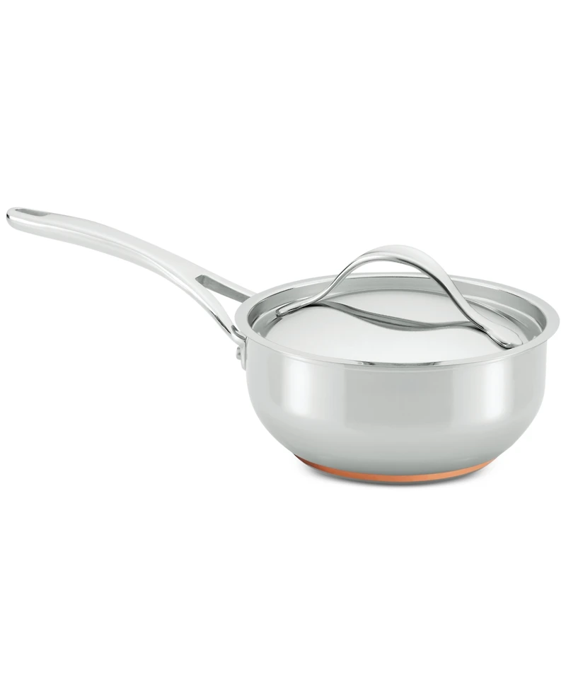 Anolon Nouvelle Copper Stainless Steel 2.5-Quart Covered Saucier, Macy's Exclusive