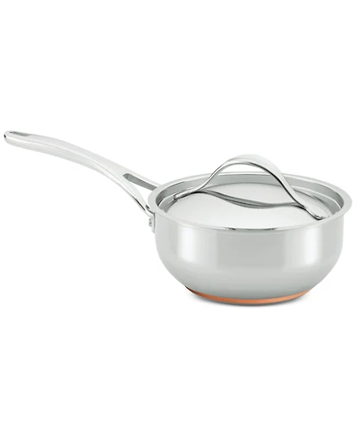 Anolon Nouvelle Copper Stainless Steel 2.5-Quart Covered Saucier, Macy's Exclusive