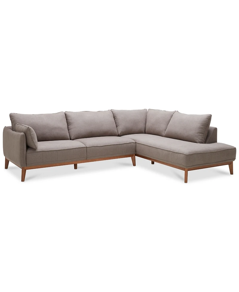 Jollene 113" 2-Pc. Fabric Sectional, Created for Macy's