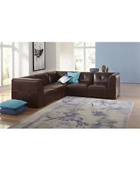Closeout Nourison Home Somerset Ivory Blue Art Flower Area Rugs