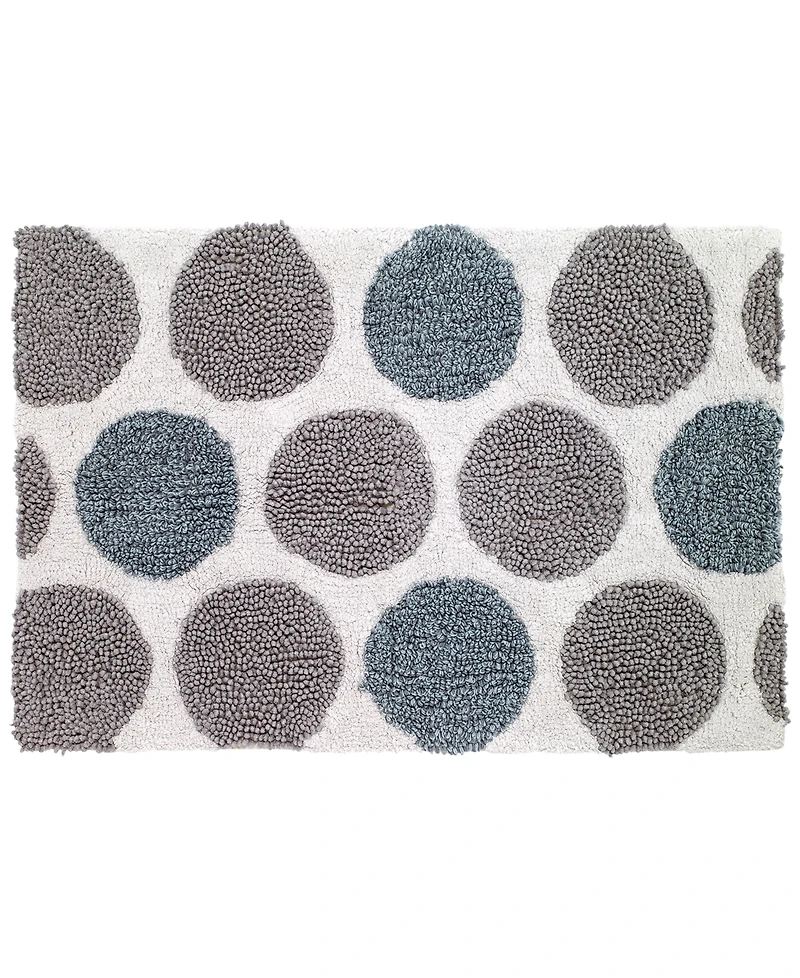Avanti Dotted Circle Cotton/Lurex Bath Rug, 20" x 30"