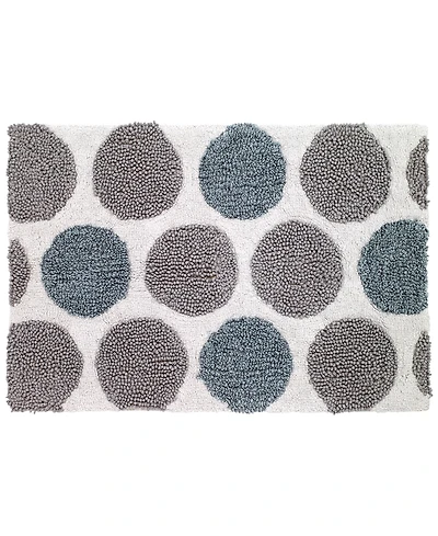 Avanti Dotted Circle Cotton/Lurex Bath Rug, 20" x 30"