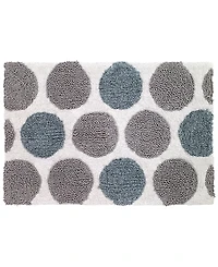 Avanti Dotted Circle Cotton/Lurex Bath Rug, 20" x 30"