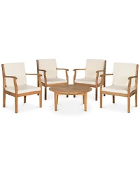 Fadell Outdoor 5-Pc. Seating Set (4 Chairs & 1 Coffee Table)
