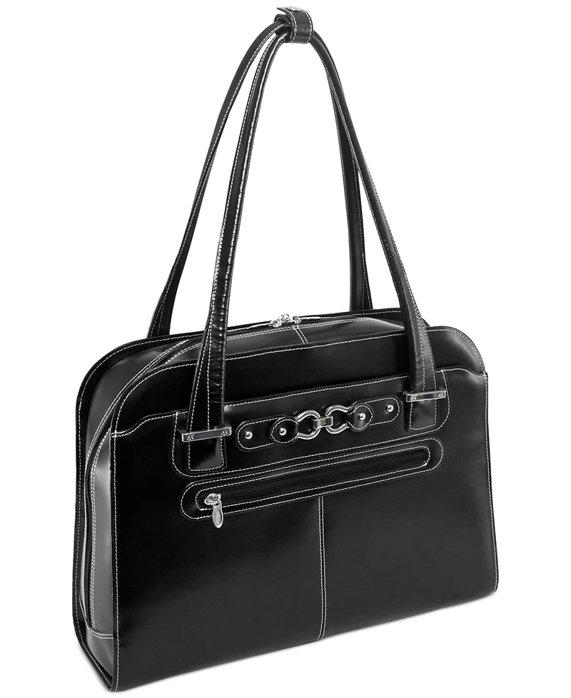 McKlein Oak Grove Leather Laptop Briefcase