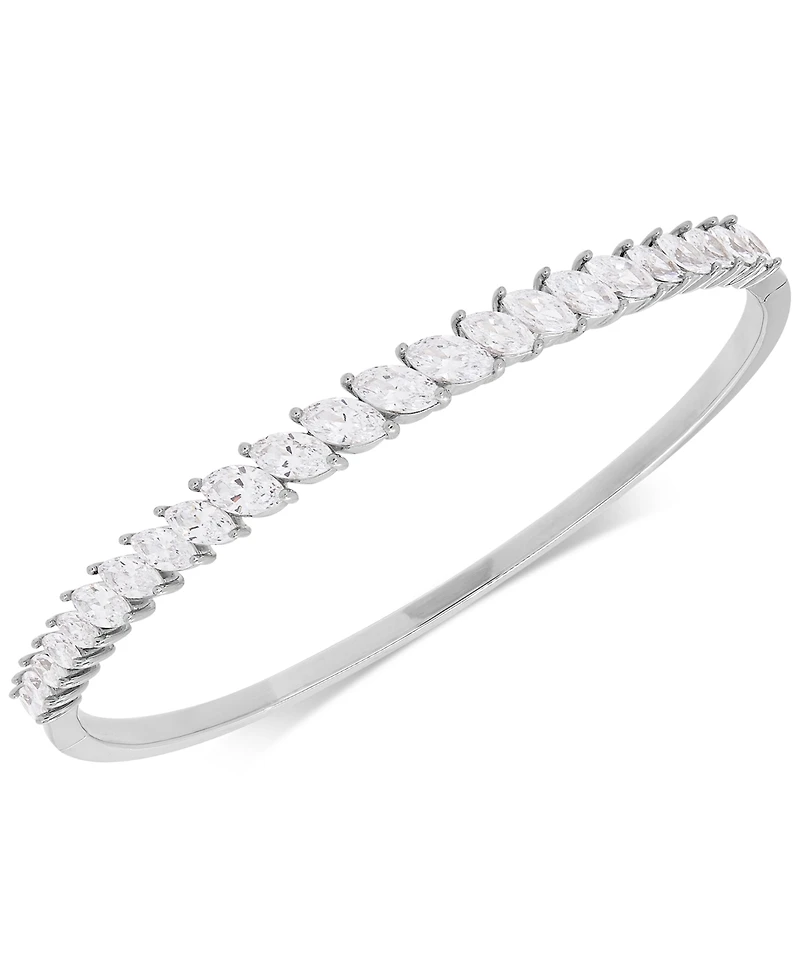 Arabella Cubic Zirconia Bangle Bracelet in Sterling Silver