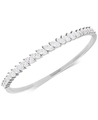 Arabella Cubic Zirconia Bangle Bracelet in Sterling Silver