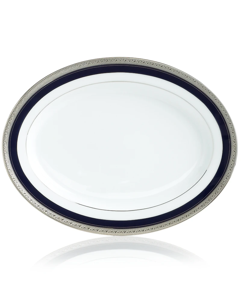 Noritake Crestwood Cobalt Platinum Oval Platter, 14''