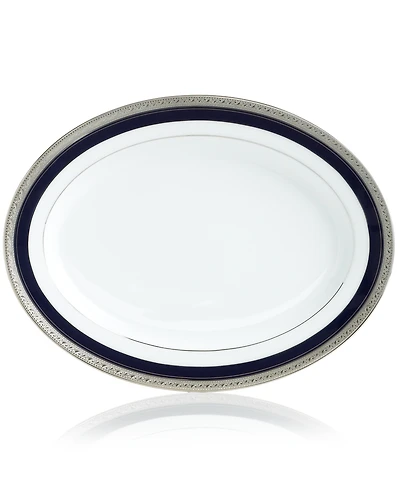 Noritake Crestwood Cobalt Platinum Oval Platter, 14''