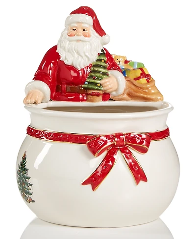 Christmas Tree Figural Santa Bowl