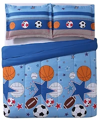 My World Kids Sports & Stars Reversible -Pc. Comforter Set