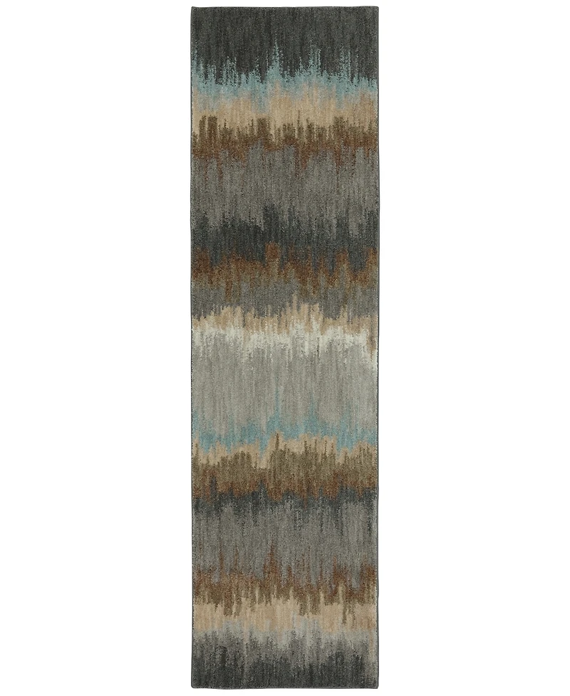 Closeout! Karastan Euphoria Cashel Abyss Blue 2'4" x 7'10" Runner Rug