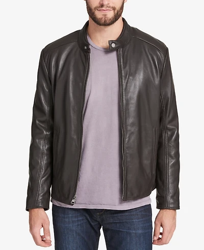 Marc New York Men's Leather Moto Jacket, Created for Macy's