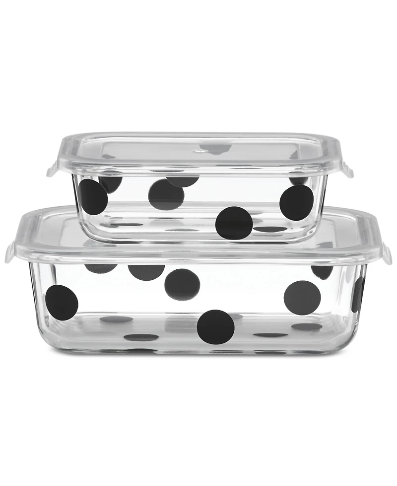 kate spade new york All In Good Taste Deco Dot 2-Container Storage Set