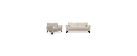 Myia 82" Tufted Back Leather Sofa and 62" Loveseat Set, Created for Macy's