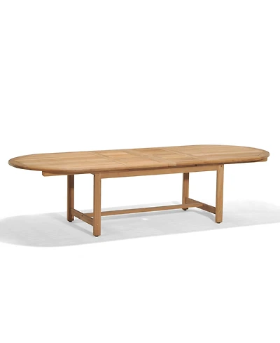 Bristol Teak 118" x 47" Outdoor Extension Dining Table, Created for Macy's