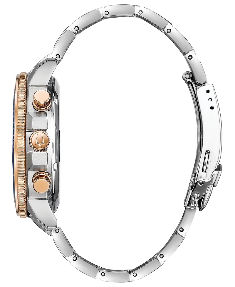 Bulova Men's Chronograph Marine Star Two-Tone Stainless Steel Bracelet Watch 45mm