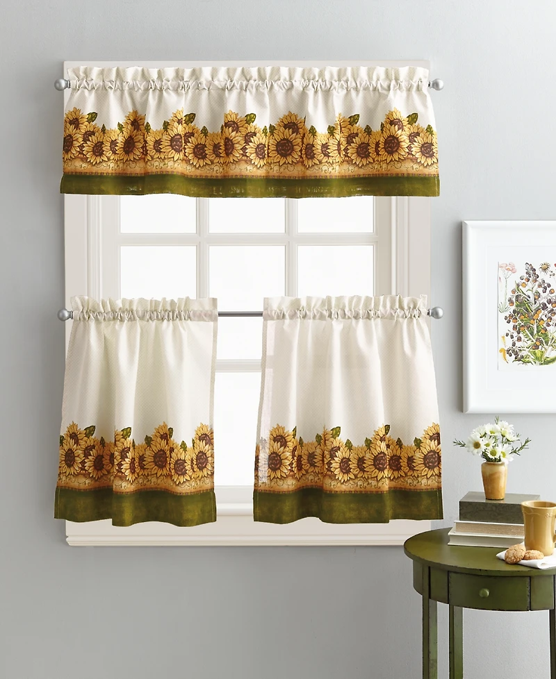 Sunflower Garden 36" Tier & Valance Set