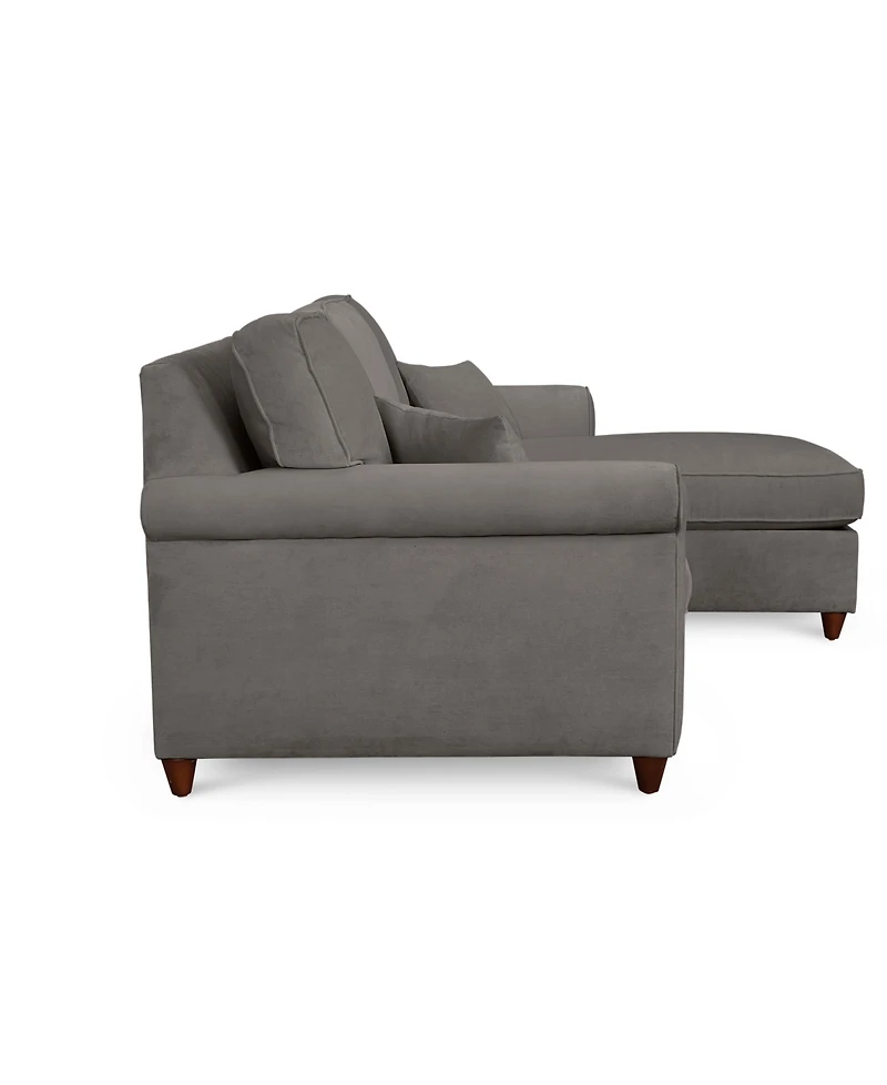 Lidia 82" Fabric 2-Pc. Reversible Chaise Sectional Sofa with Storage Ottoman, Created for Macy's