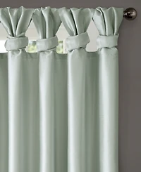 Madison Park Emilia Twist Tab Lined Window Curtain Panel, Single with Privacy Lining for Bedroom and Living Room, 108 inch length Curta