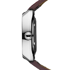 Seiko Men's Automatic Recraft Brown Leather Strap Watch 40mm