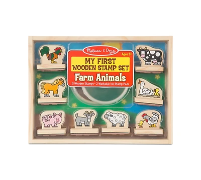 Melissa & Doug Farm Animals My First Wooden Stamp Set