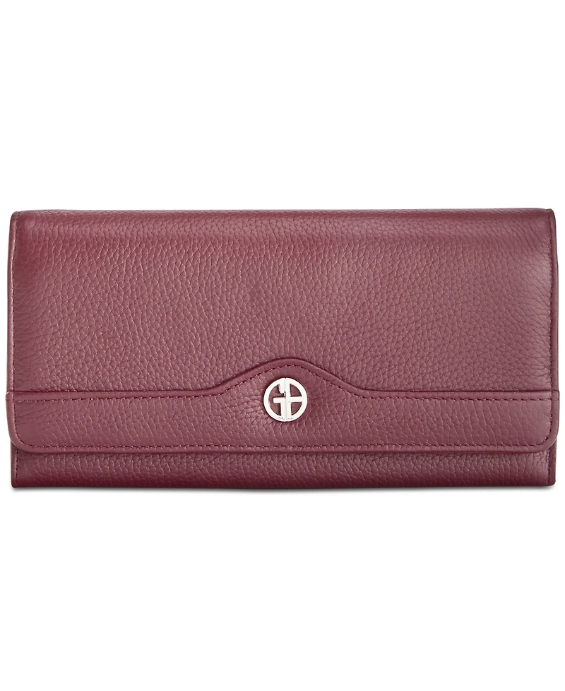 Giani Bernini Pebble Leather Receipt Wallet, Exclusively at Macy's