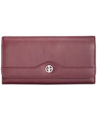 Giani Bernini Pebble Leather Receipt Wallet, Exclusively at Macy's