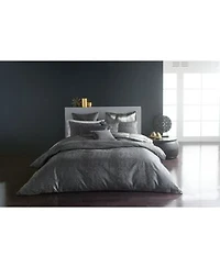 Closeout Donna Karan Home Moonscape Reversible Textured Jacquard Duvet Covers