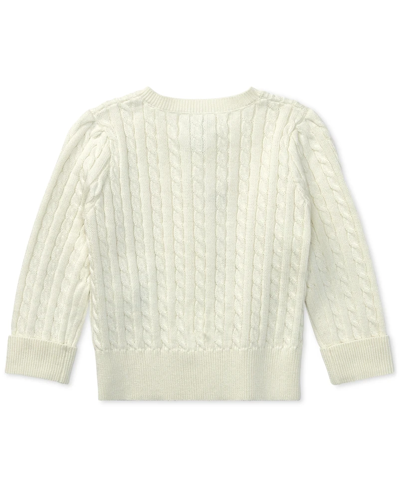 Polo Ralph Lauren Baby Girls Cable-Knit Cotton Cardigan