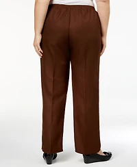 Alfred Dunner Plus Classic Pull-On Straight-Leg Short Length Pants