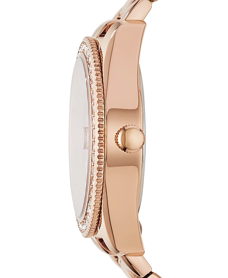 Fossil Women's Scarlette Rose Gold-Tone Stainless Steel Bracelet Watch 32mm