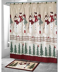 Avanti Snowman Gathering Holiday Shower Curtain, 72" x 72"