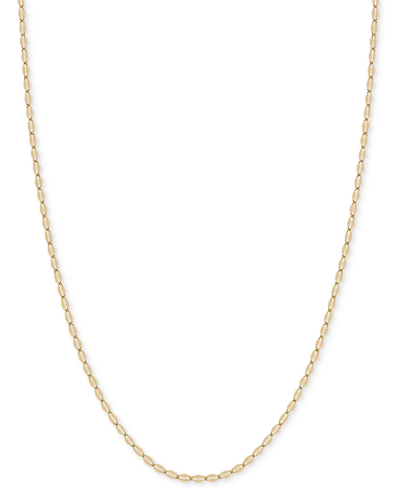16" Mirror Link Chain (2mm) in 14K Gold